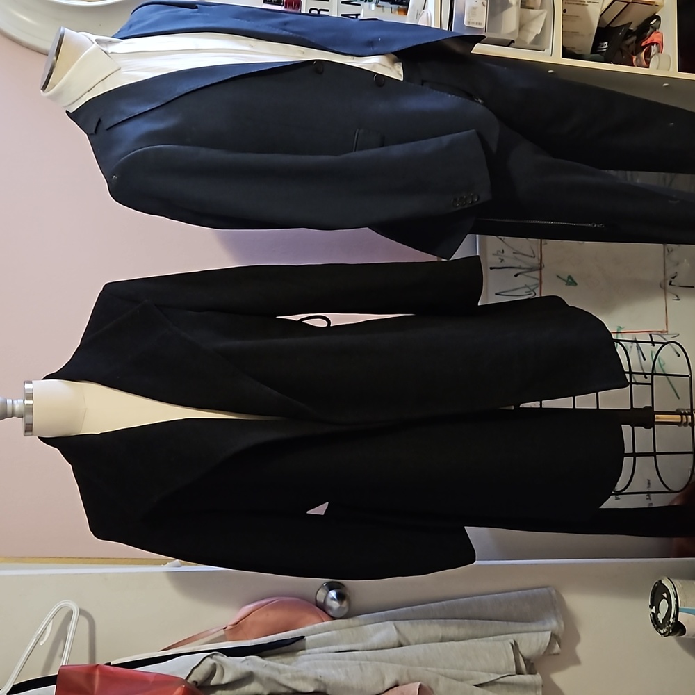 Black belted Wool Cashmere Coat size 6 (Medium/Large)